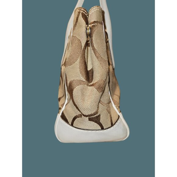 Coach Hampton Madeline Signature Satchel Canvas Y2K Turnlock Shoulder Bag - Picture 4 of 16